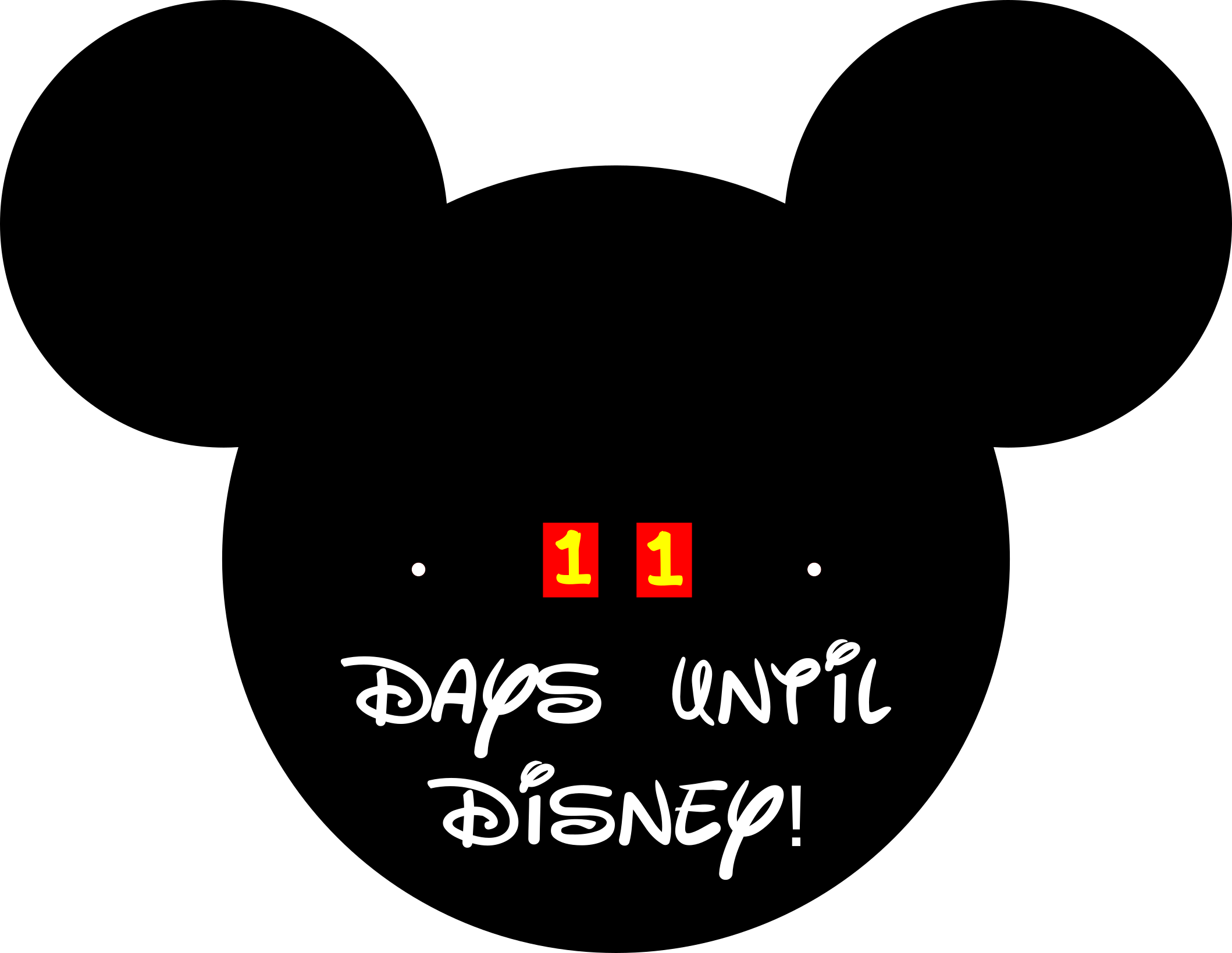 DIY Mickey Mouse Disney Countdown SVG Over 800 Free SVG Files